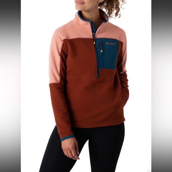 cotopaxi Sweaters - Cotopaxi clay/rust abrazo 1/2 zip fleece pullover